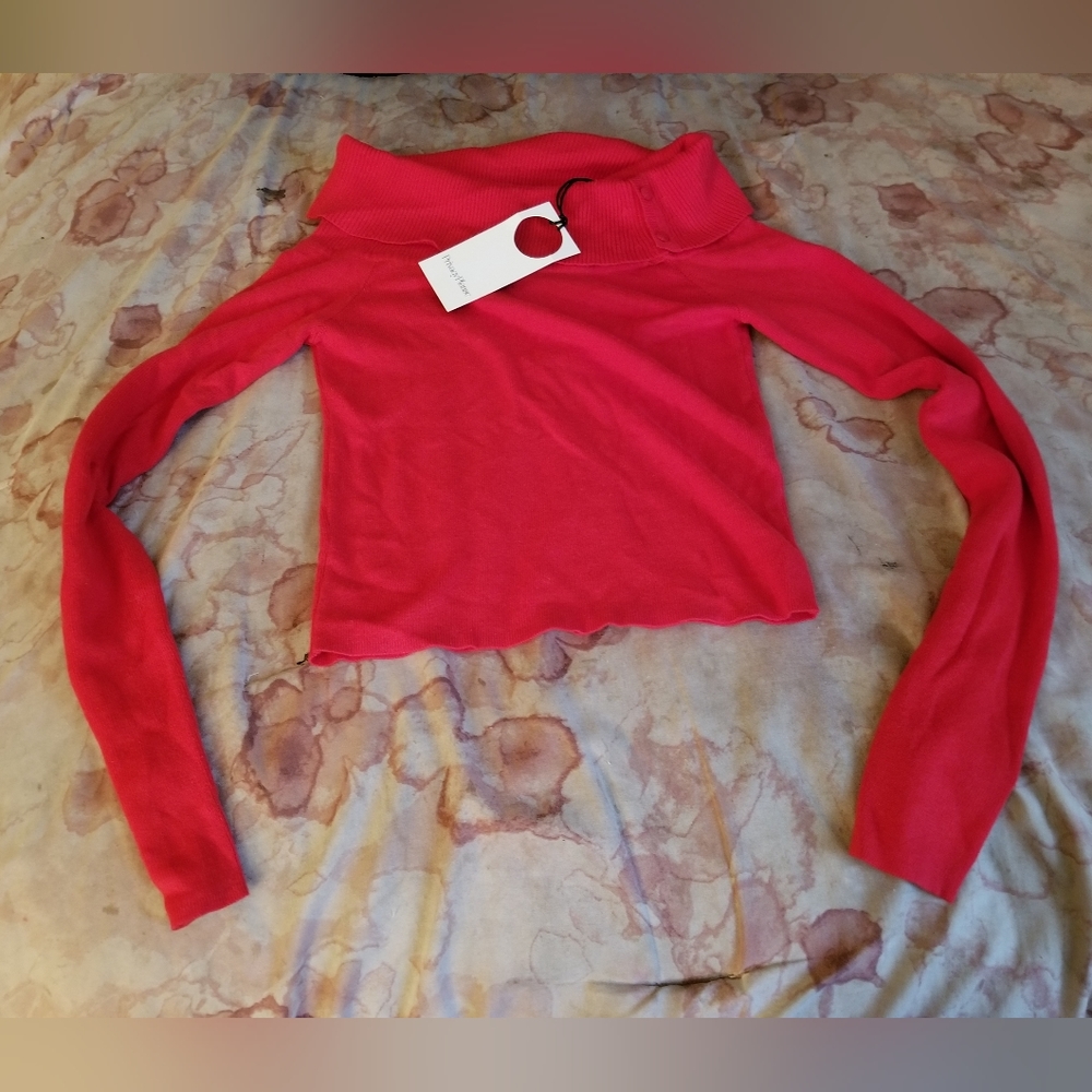 LIKEWISE FITTED FOLDOVER SWEATER - Picture 2 of 2